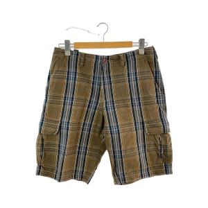 STUSSY◆ミリタリーカーゴショーツ/30/コットン/BRW/タータンCK