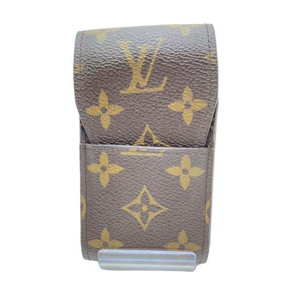 LOUIS VUITTON◆エテュイ・シガレット_モノグラム・キャンバス_BRW/PVC/BRW/メ...