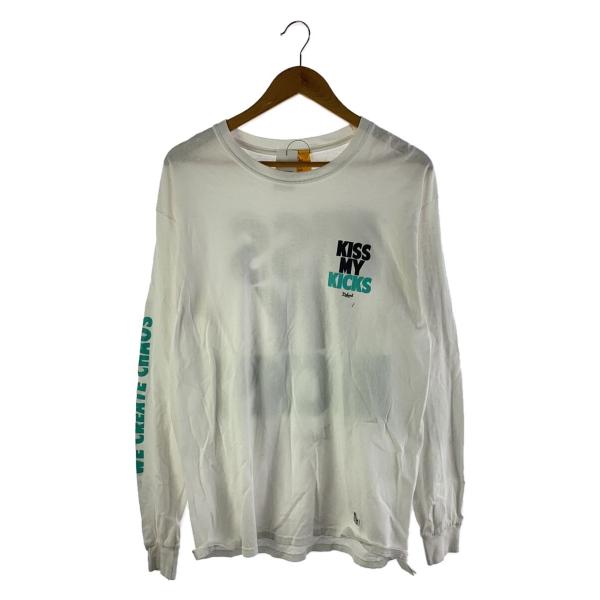 #FR2◆×Dahood/long tee kiss my kicks/M/コットン/WHT/プリン...