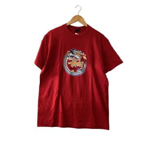 STUSSY◆Tシャツ/L/コットン/RED//
