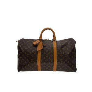 LOUIS VUITTON◆キーポル・バンドリエール55_モノグラム・マカサー/PVC/BRW