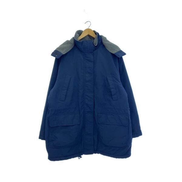 LANDS END◆90s/マウンテンパーカ/L/ナイロン/NVY/無地