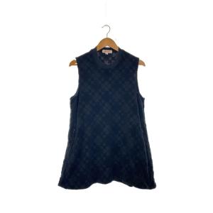 MASU◆CLOVER PILE VEST/ニットベスト(厚手)/44/コットン/BLK/無地/MSSS-CS0222/? NULL ?