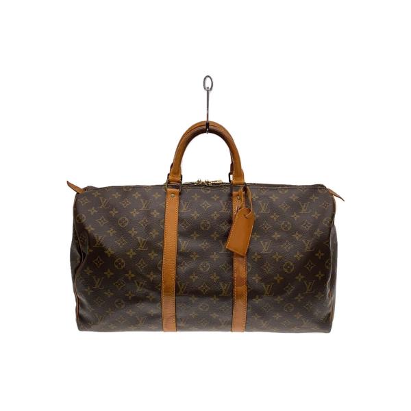 LOUIS VUITTON◆キーポル50_モノグラム・キャンバス_BRW/PVC/BRW