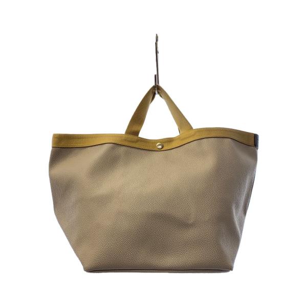 Herve Chapelier◆トートバッグ/レザー/BEG/無地/705GP