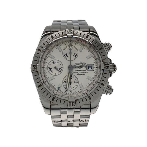 BREITLING◆クロノマットエボリューション/自動巻腕時計/アナログ/WHT/SLV/20250...