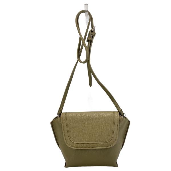 TOPKAPI◆ショルダーバッグ/レザー/KHK/無地