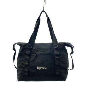 Supreme◆トートバッグ/ナイロン/BLK/無地