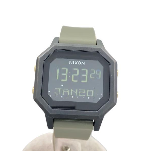 NIXON◆腕時計/デジタル/ラバー/BLK/KHK/THE SIREN SS//