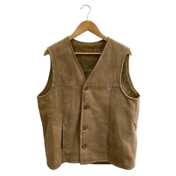 SHEARLING/ベスト/LL/羊革/CML/無地/MADE IN BULGARIA