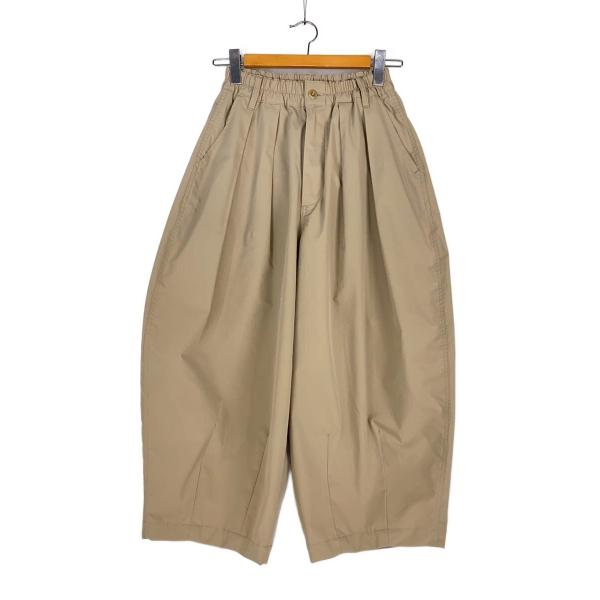 HARVESTY◆SOLOTEX CROPPED CIRCUS PANTS/1/ポリエステル/ベージ...