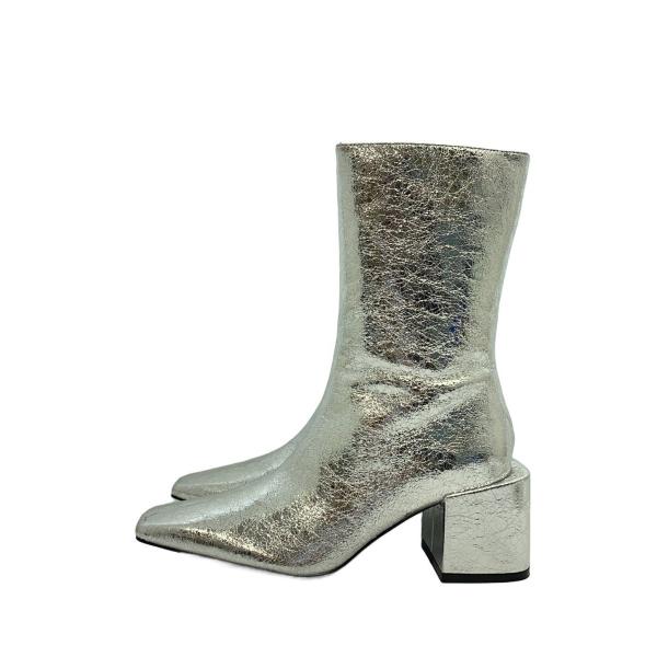 AMERI◆ブーツ/SLV/UND CRACKED METALLIC BOOTS/023212807...