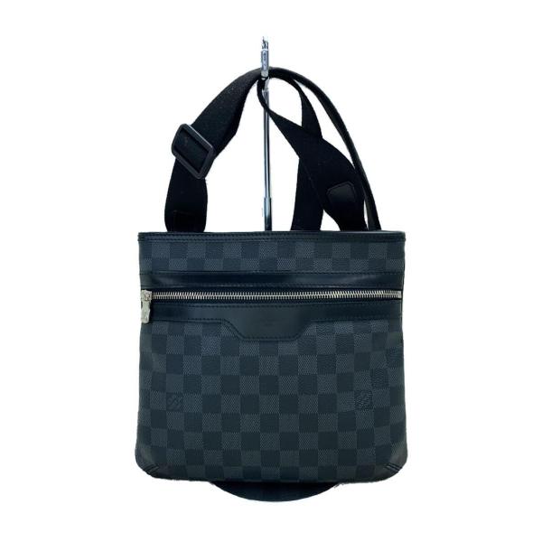 LOUIS VUITTON◆トマス_ダミエ・グラフィット_BLK/PVC/BLK