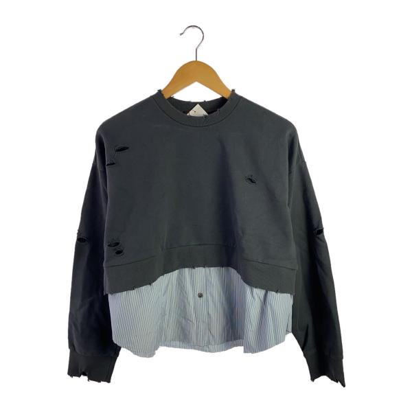 MAISON SPECIAL◆Shirt Layered Crush Processing Swea...