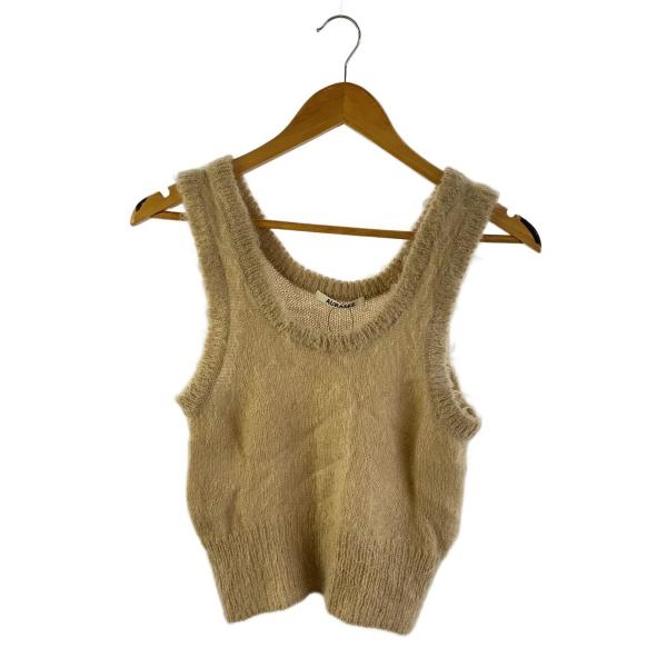 AURALEE◆ニットベスト(厚手)/0/モヘア/BEG/A23AT07KM//