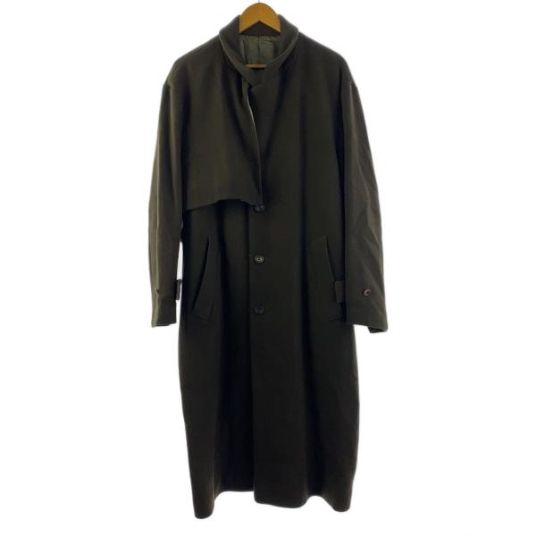 stein◆チェスターコート/S/ウール/GRN/無地/ST-043
