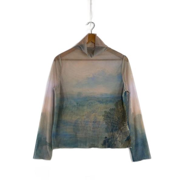 Knit Docking Sheer Top/sahara/トップス/--/ポリエステル/BLU/総...