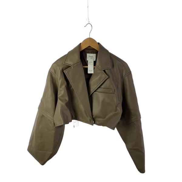 AMERI◆2WAY FAKE LEATHER SHORT JACKET/レザージャケット/0131...