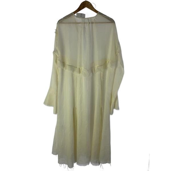 AMERI◆SHEER CUT OFF LONG TOP/FREE/ポリエステル/WHT/01242...