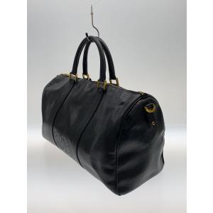 CHANEL◆ボストンバッグ/レザー/BLK/...の詳細画像1