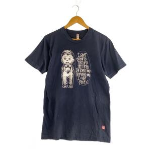 S/DOUBLE◆STUSSYグラフィック/Tシャツ/M/コットン/ブラック/プリント//
