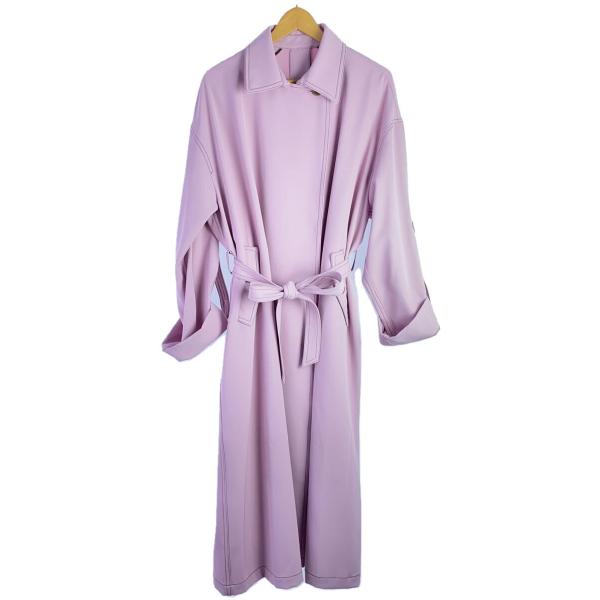 AMERI◆コート/S/ポリエステル/BEG/無地/01010720550