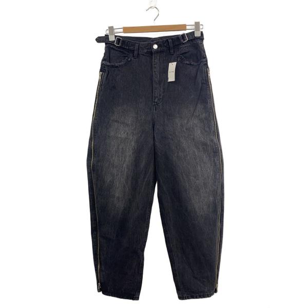 GRANCY◆24AW/ZipDesign Buggy DenimPants/M/コットン/ブラック...