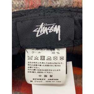STUSSY◆バケットハット/M/ウール/オレ...の詳細画像4