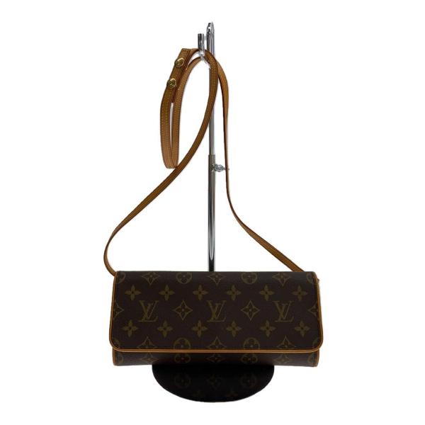 LOUIS VUITTON◆ポシェット・ツインGM_モノグラム・キャンバス_BRW/PVC/BRW/...