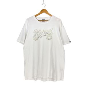 STUSSY◆半袖Tシャツ/4/コットン/ホワイト/00s/customade//