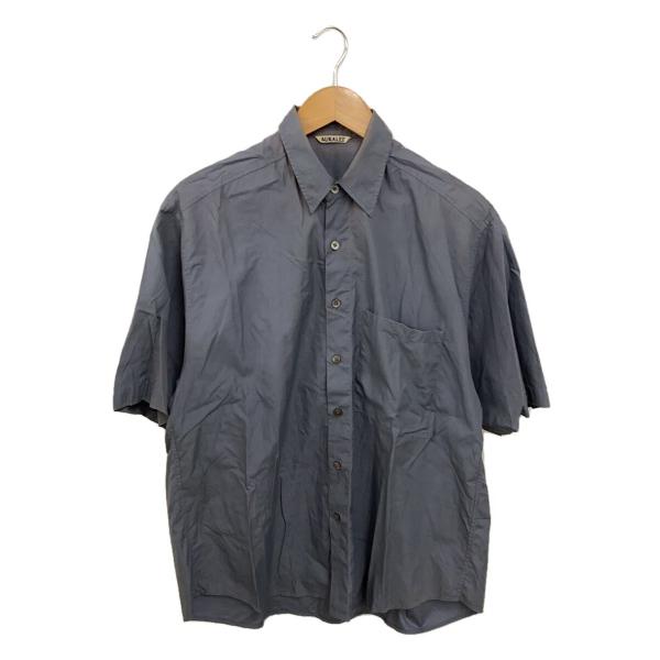 AURALEE◆半袖シャツ/3/コットン/BLU/A00S02TN