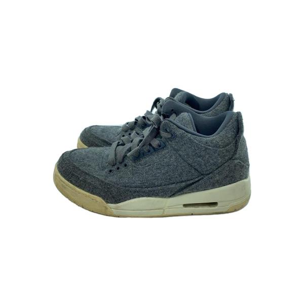 NIKE◆AIR JORDAN 3 RETRO WOOL/エアジョーダンレトロウール/グレー/854...