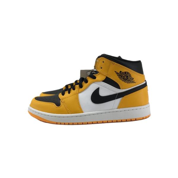 NIKE◆ナイキ/554724-701/AIR JORDAN 1 MID/27.5cm/イエロー