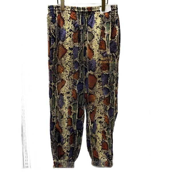 WACKO MARIA◆PYTHON VELVET PANTS/ボトム/コットン/マルチカラー/アニ...
