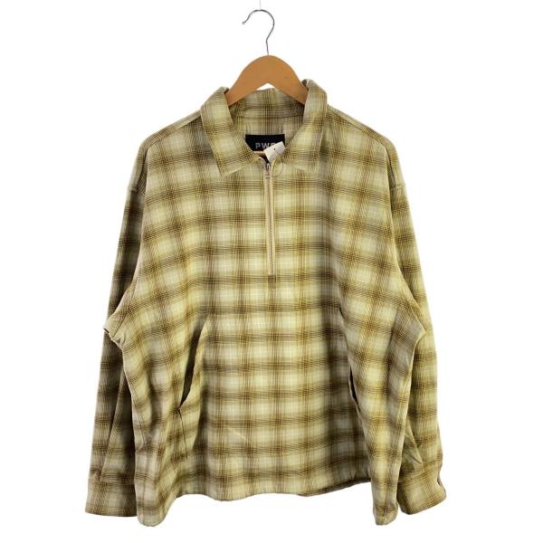 PWA◆長袖シャツ/L/ポリエステル/YLW/チェック/P06C003-SH01
