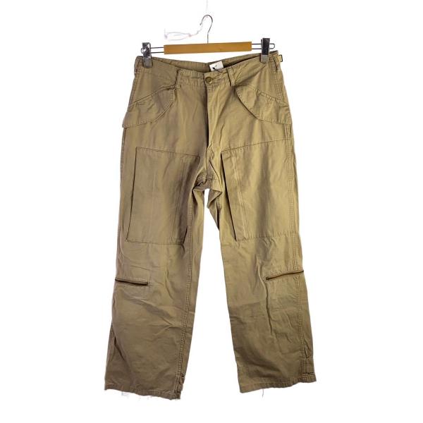MILITARY◆カーゴパンツ/--/コットン/BEG/ヘリクルーパンツ/リップストップ