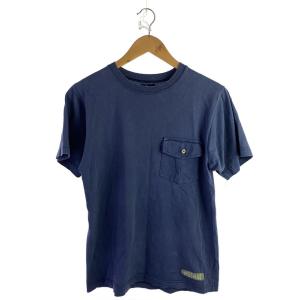 STUSSY◆Tシャツ/S/コットン/NVY/紺タグ/ポケT