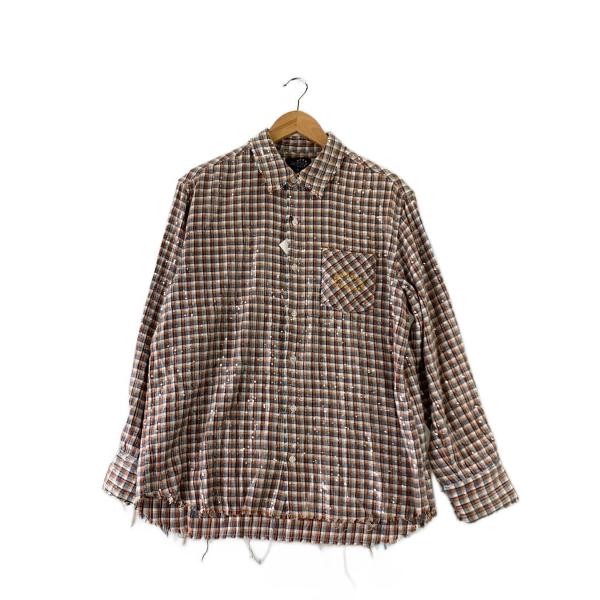 AFB◆長袖シャツ/M/コットン/マルチカラー/チェック/SPANGLE SHIRT//