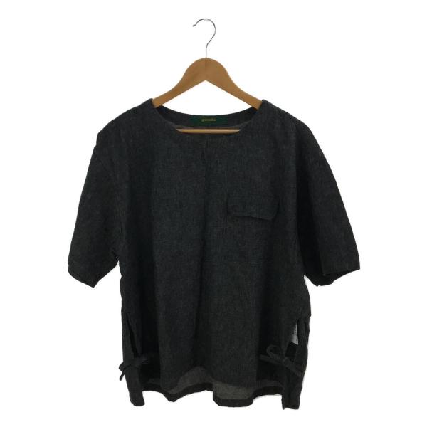 gorouta◆SIDE ADJUST SHIRTS/半袖/L/コットン/BLK/シャンブレー/無地