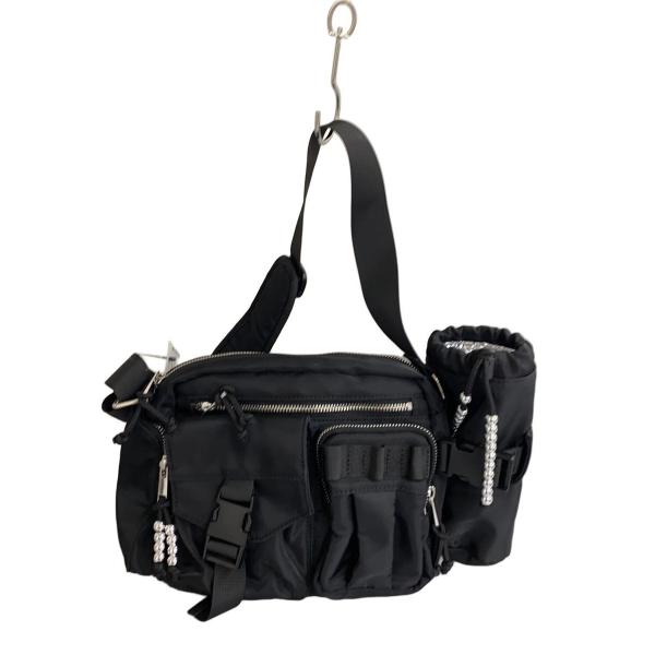 AMERI◆ショルダーバッグ/--/BLK/無地