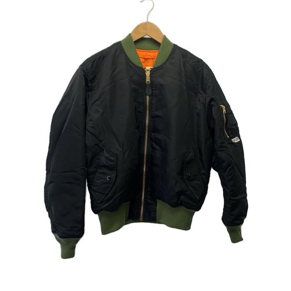 ALPHA INDUSTRIES◆KYNE×ON AIR/MA-1/フライトジャケット/M/ナイロン...
