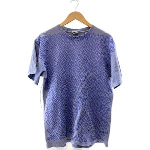 STUSSY◆00s/USA製/Tシャツ/M/コットン/BLU/総柄