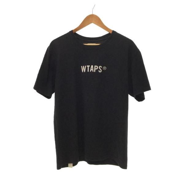 WTAPS◆WTAPS ダブルタップス/22SS/Tシャツ/2/コットン/ブラック/無地