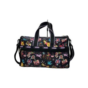 LESPORTSAC◆フィギュア総柄2WAYボストンバッグ/ポリエステル/BLK/総柄｜ssol-shopping