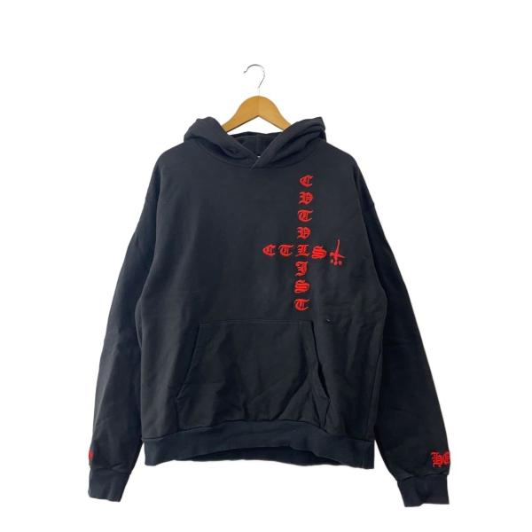 CVTVLIST◆ロイフラ別注/イングリッシュロゴ刺繍スウェットパーカー/1/コットン/BLK/24...