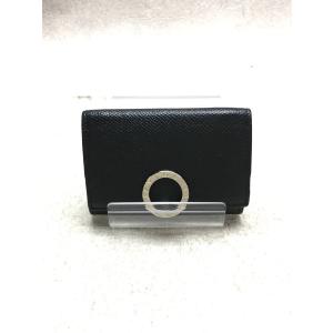 BVLGARI◆コインケース/レザー/BLK/メンズ