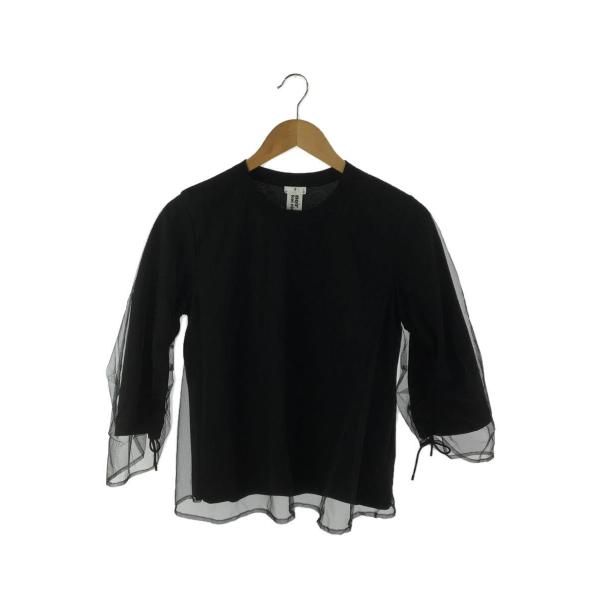 noir kei ninomiya◆７分袖カットソー/S/コットン/BLK/3C-T001