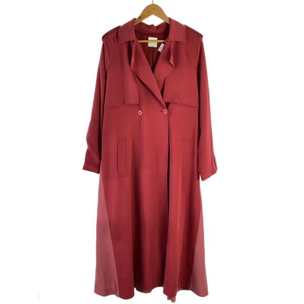 AMERI◆トレンチコート/--/ポリエステル/RED/無地/027260140//