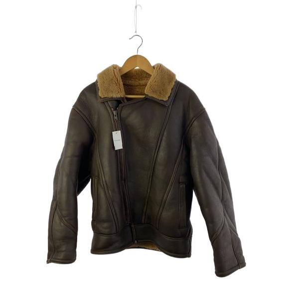 US SHEEPSKIN◆フライトジャケット/M/羊革/BRW/B-3