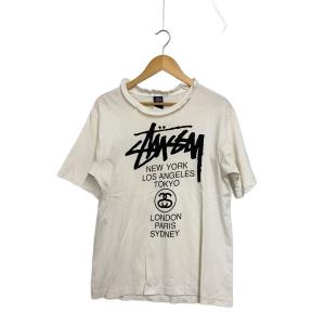 STUSSY◆Tシャツ/L/コットン/WHT